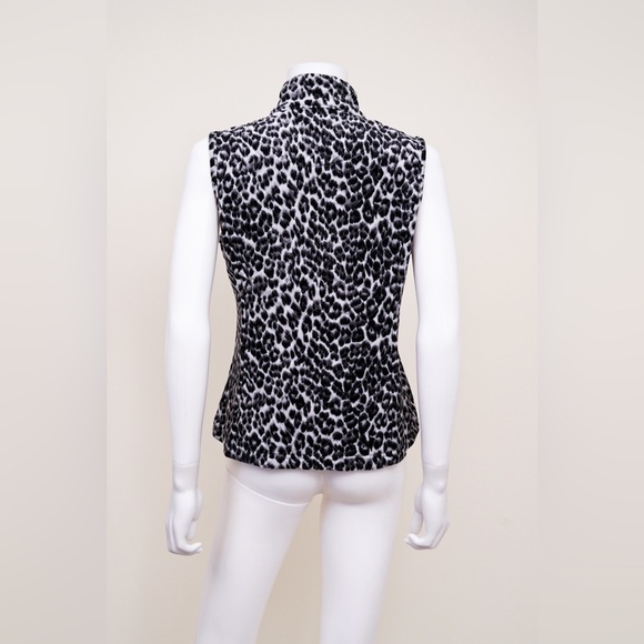 Character Club Womens Cheetah Print Zip Vest Size Small - Picture 4 of 5